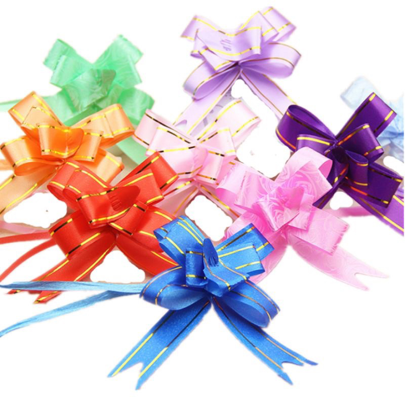 

(10 Pcs) Pita Tarik 18mm Lis EMAS Serut Parcel Kado Souvenir 18 mm GOLD STRIPE LACE