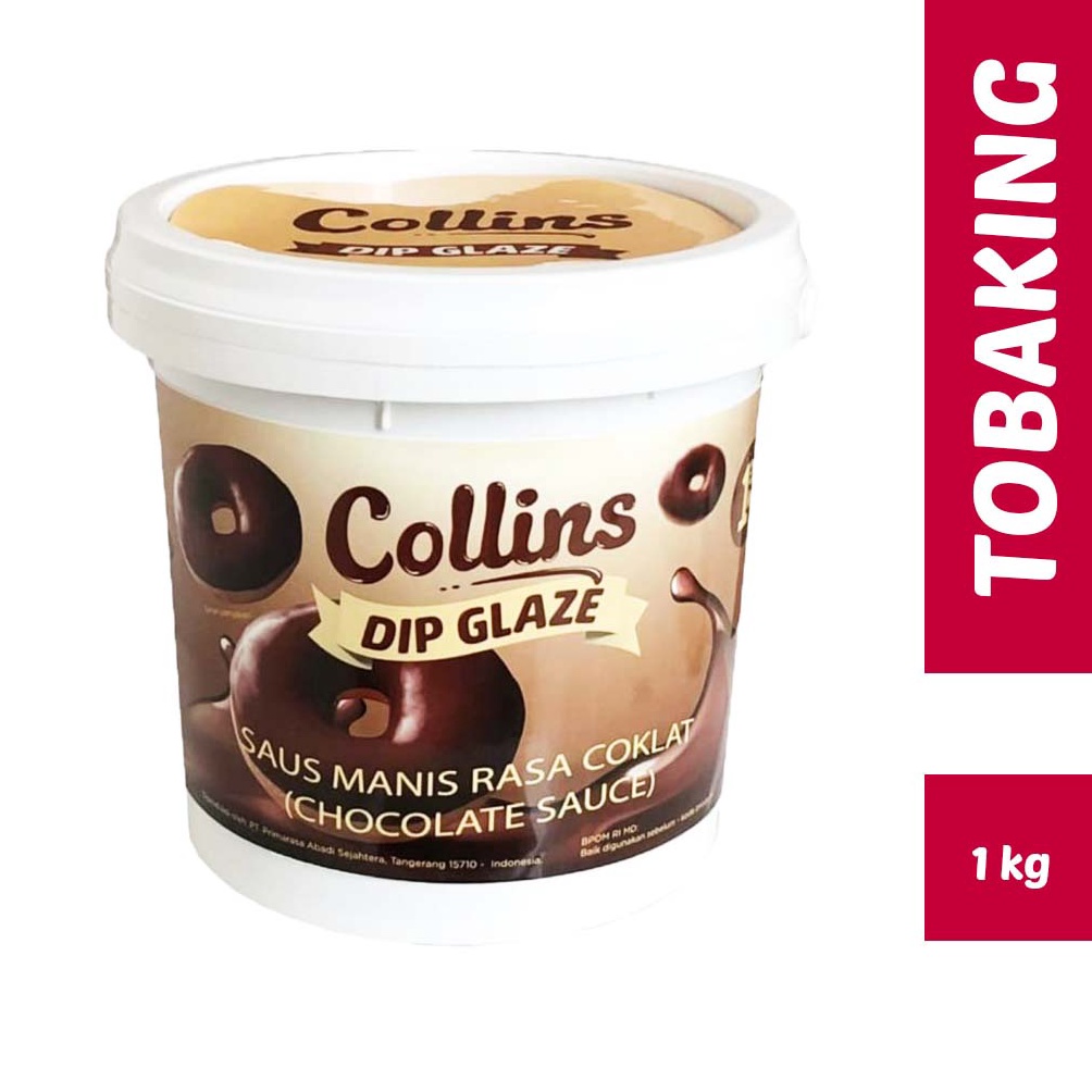 

Collins DIP GLAZE Chocolate 1KG Topping Cokelat Kue Donut Pisang Terlarisss ¯