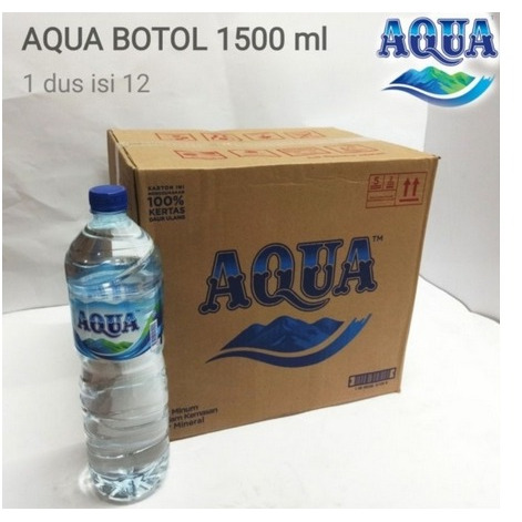 

Air Mineral Aqua Botol 1500ml (1dus isi 12btl)