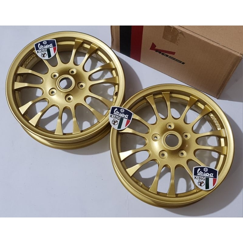 Velg Vrossi Vespa ring 12 Front + Front Vespa klasik ring 12 Vrossi Tuscan Gold Emas