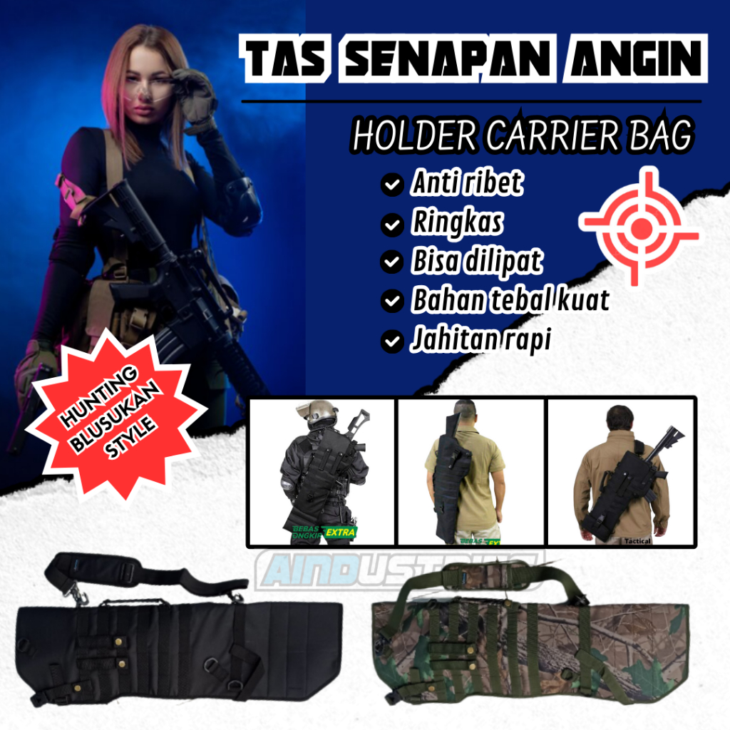 Tas UKLIK Hunters Multipump Bahan tebal Jahitan rapi Kuat Tali bahu empuk Ringkas bisa dilipat