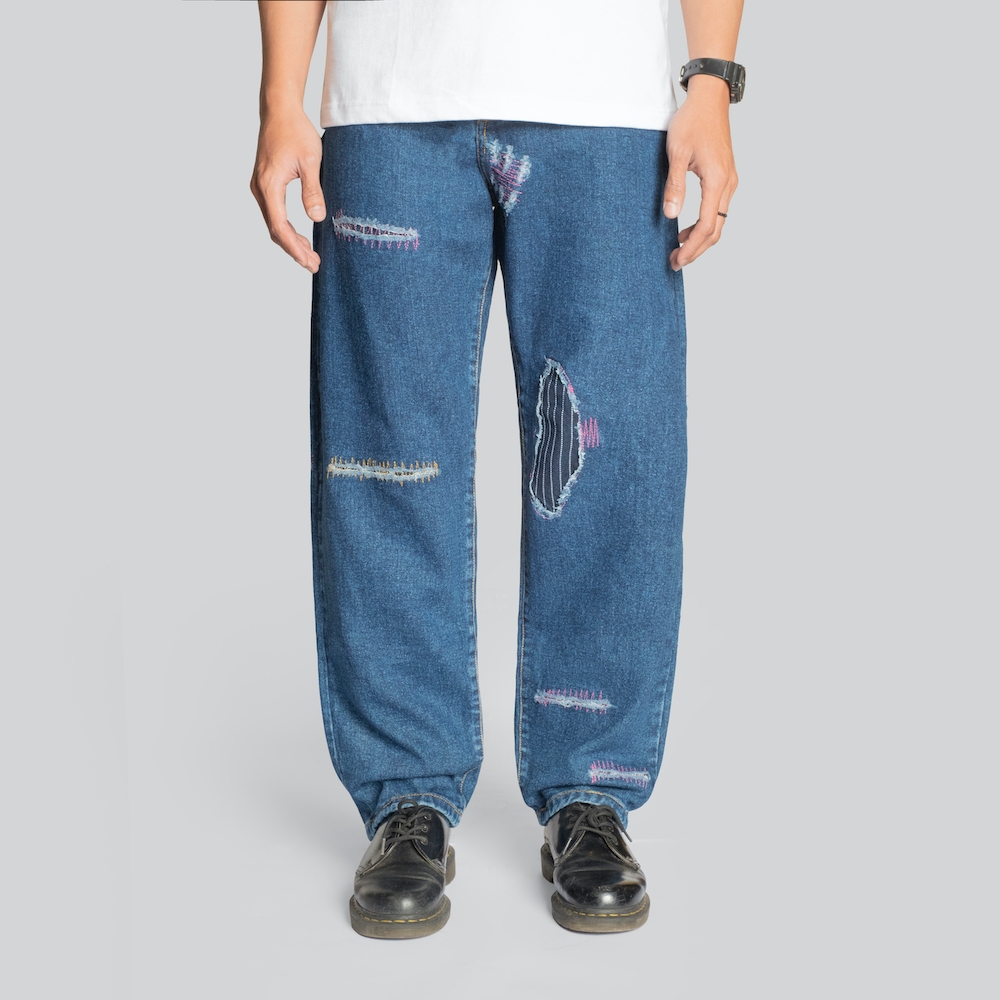 Vearst Denim Pants Slim Tapered Archer Medium Blue