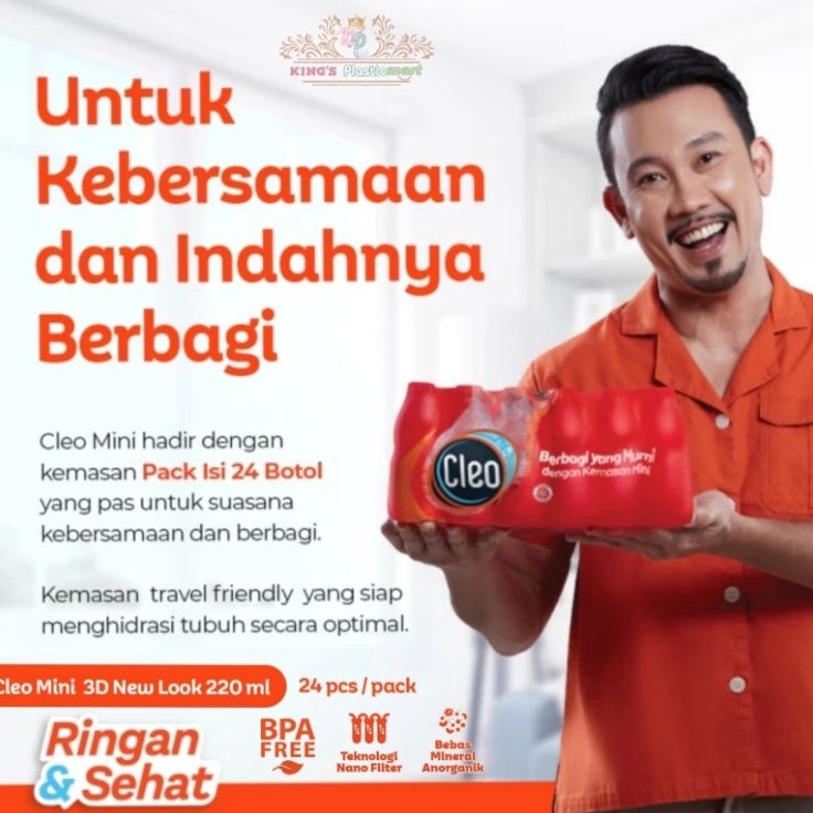 

➥Harga Promo➝ Cleo Smart Mini Water 220 ml 1 pack ( 24 Pcs ) B73 ➼