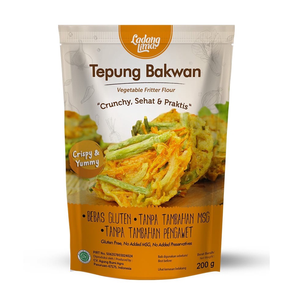

⋆Stock Banyak❊ Ladang Lima Tepung Bakwan 200gr Gluten Free G41 ✻