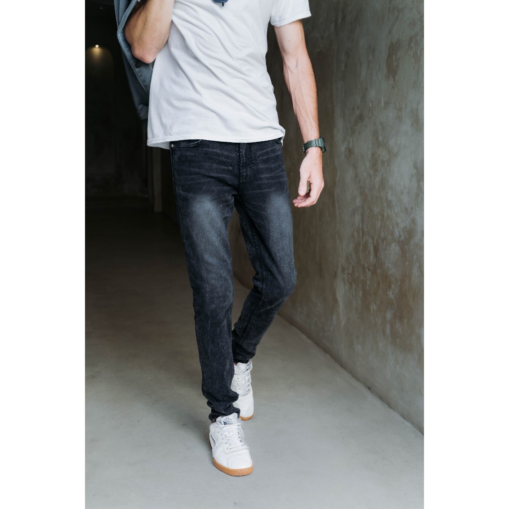 North Denim Celana Jeans Denim Panjang Pria Strech - Black Monsta