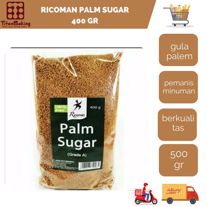 

Ricoman Palm Sugar 400 Gram / Gula Palem