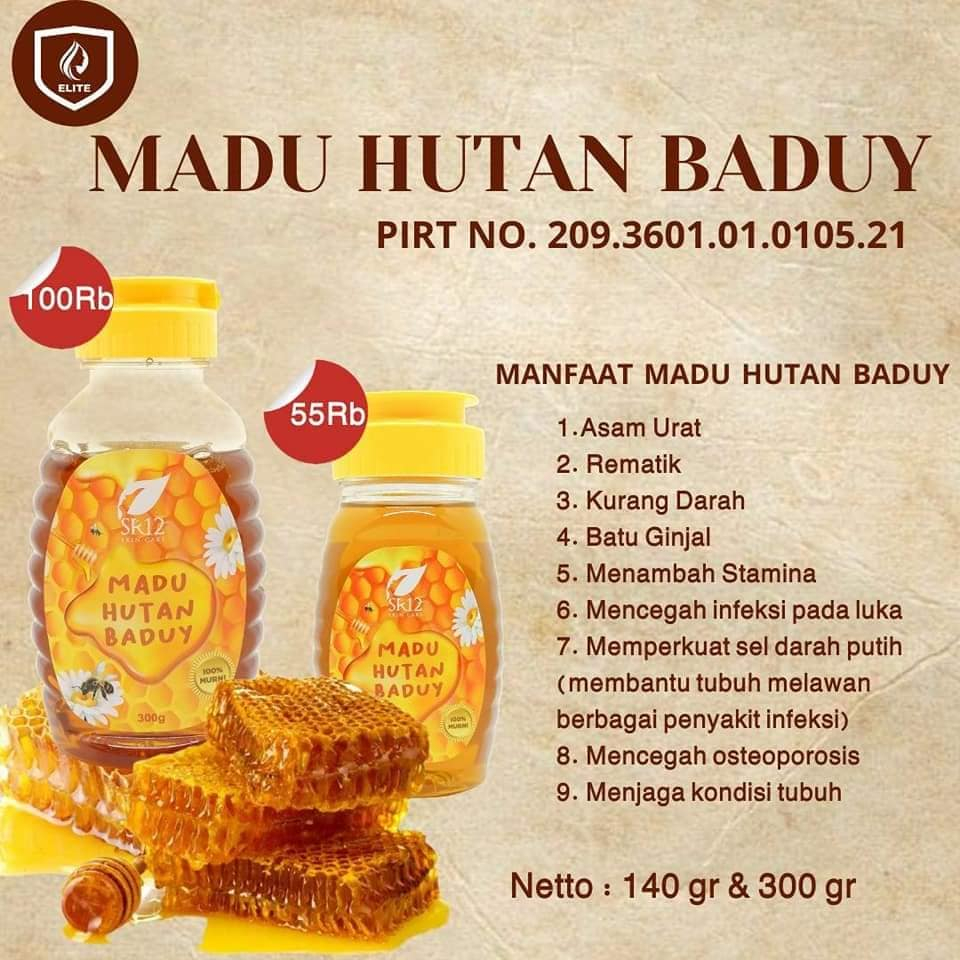 

MADU HUTAN BADUY SR12 140 GR MEMILIKI BANYAK MANFAAT UNTUK KESEHATAN