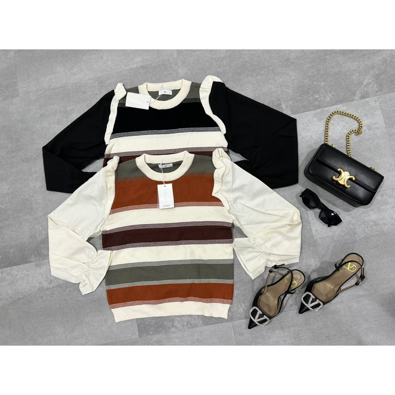 mala atasan salur import premium vivorie/mala blouse vivorie premium