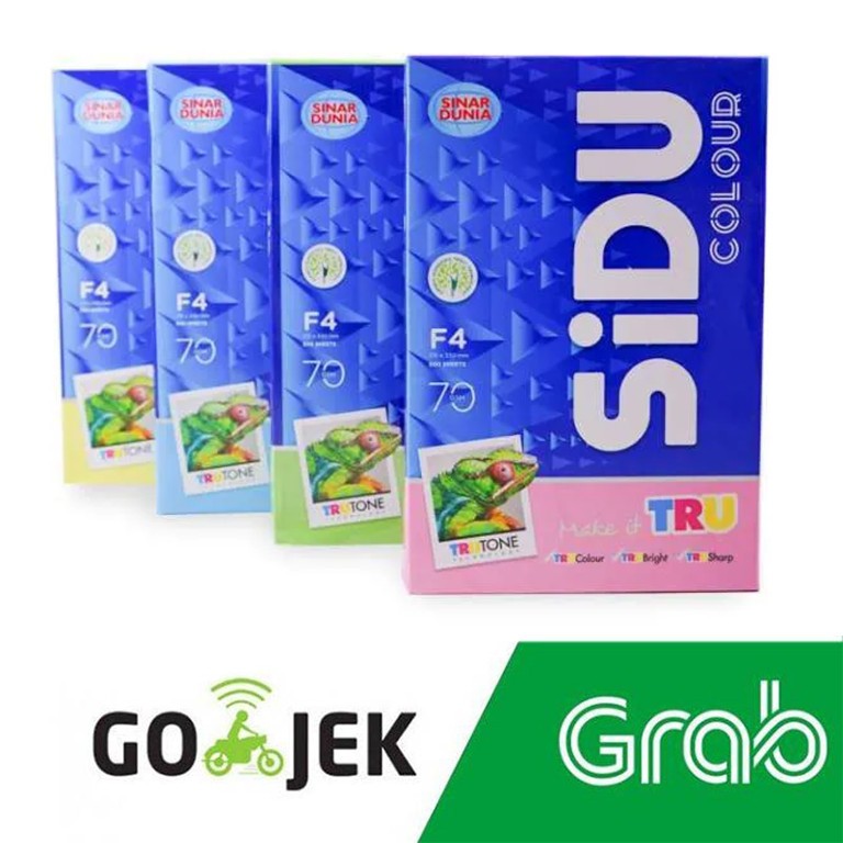 

Kertas HVS Warna Sidu F4 70 gram KHUSUS GOJEK/GRAB