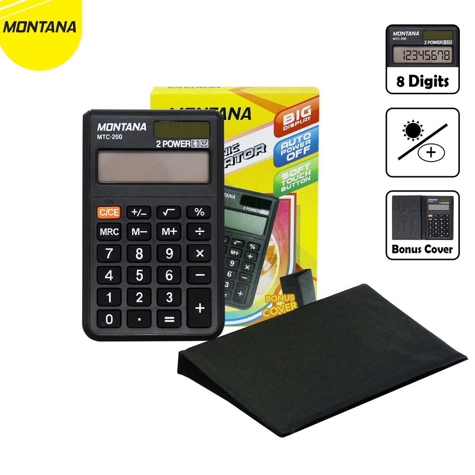 

[KODE ITIRJ] MONTANA Calculator / Kalkulator Montana MTC 200 / 8 Digits