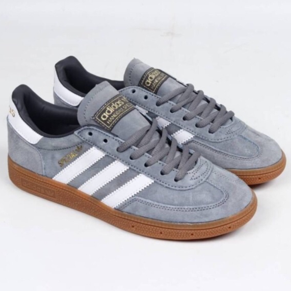 Sepatu Adidas Handball Spezial Grey Gum White Abu Putih Cokelat Sneakers Pria Olahraga Sport Handbal