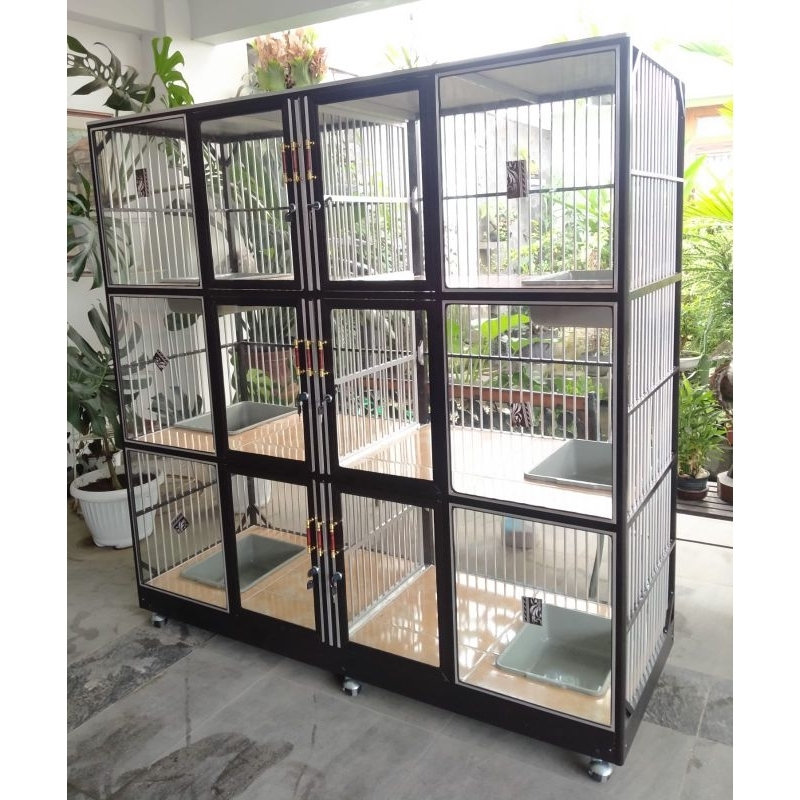 Kandang kucing aluminium  pintu 6 / Kandang alumunium 6 kamar