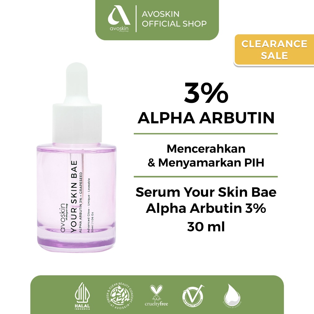 Ready♦[CLEARANCE SALE] Serum Avoskin Your Skin Bae Alpha Arbutin 30ml-Samarkan Bekas Jerawat ED 04/2
