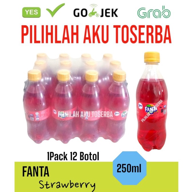 

Fanta Strawberry MINI Botol Pet Imut - ( HARGA 1 PACK ISI 12 ) hlazr