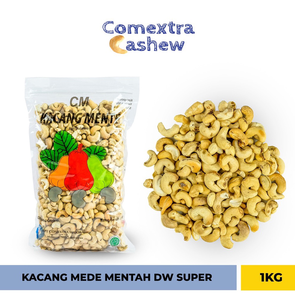 

[AI758] Kacang Mede Mentah DW Super 1 Kg - Sulawesi Cashew Kernel Kacang Mente/Mete Comextra Majora Hot Sale O⌒