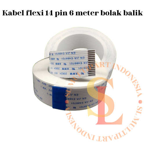 kabel flexi 14 pin 6 meter bolak balik