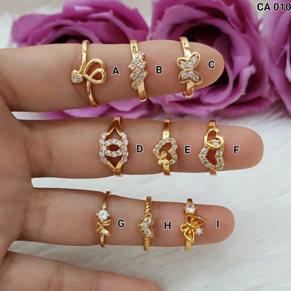 Baru➠ Cincin xuping cincin anak permata love kupu perhiasan cincin anak bayi lapis emas gold CA 010 