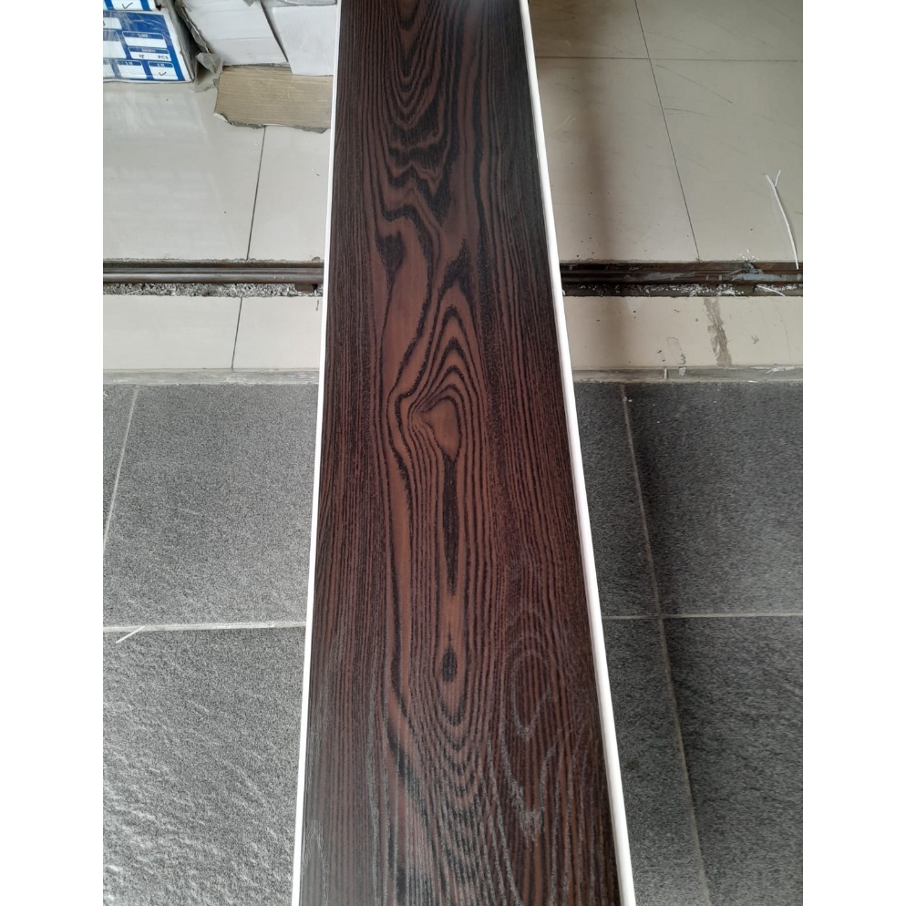 plafon PVC doff laminated motif serat kayu coklat Hoda i-707 DF m6sbp
