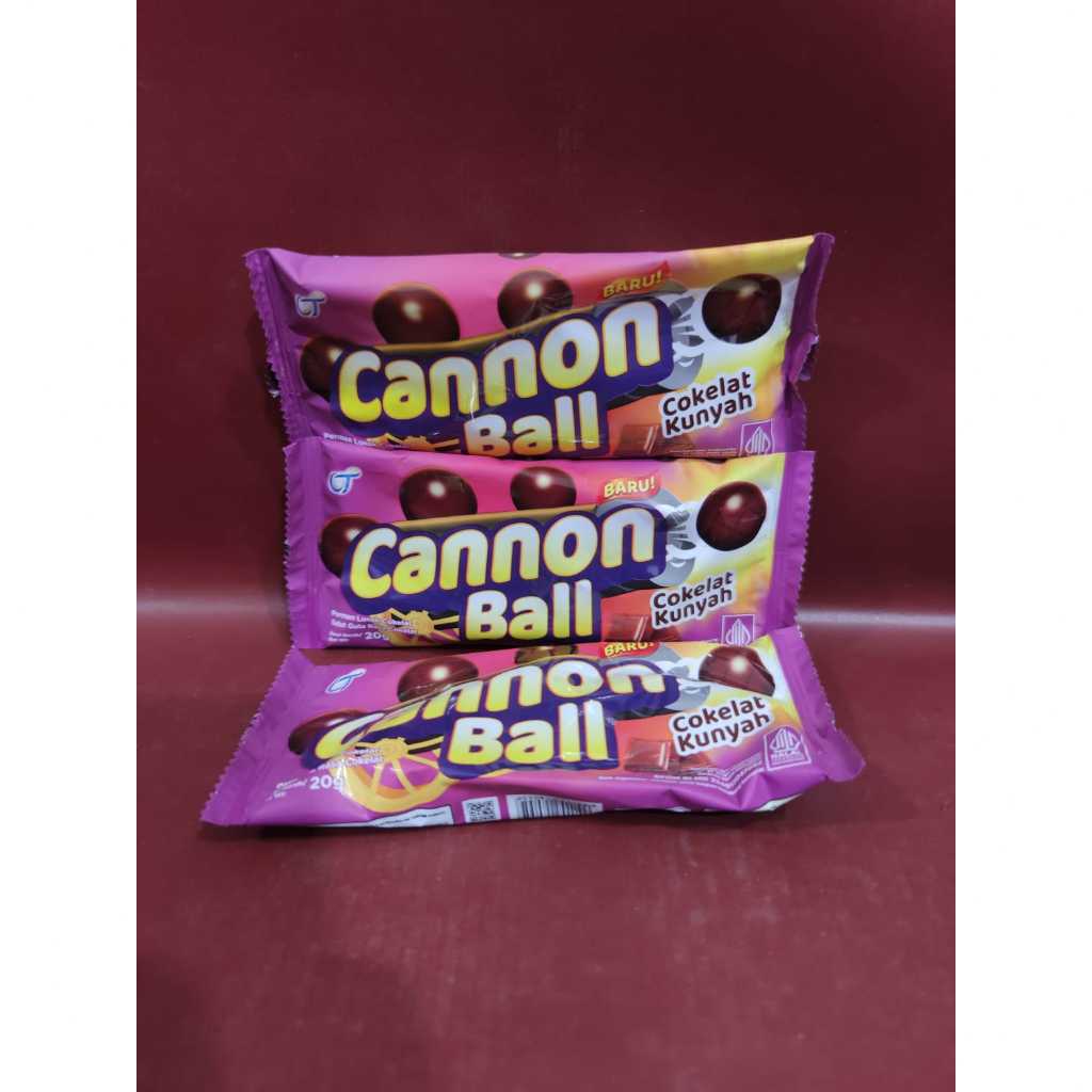 

Cannon Ball Cokelat Kunyah Bola Coklat 20g - Coklat Butir Bola Cannon Ball