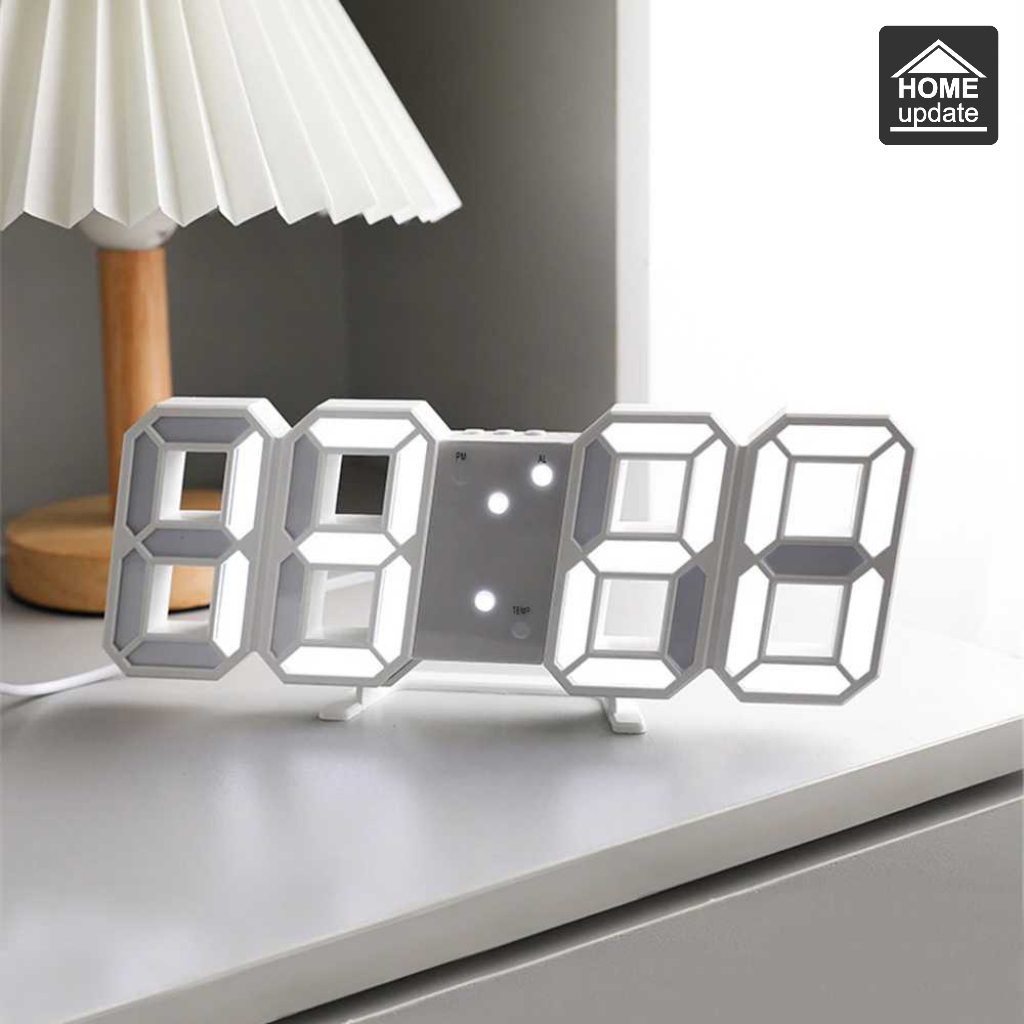 Jam Meja LED Digital Clock Alarm Jam Dinding Kamar Unik