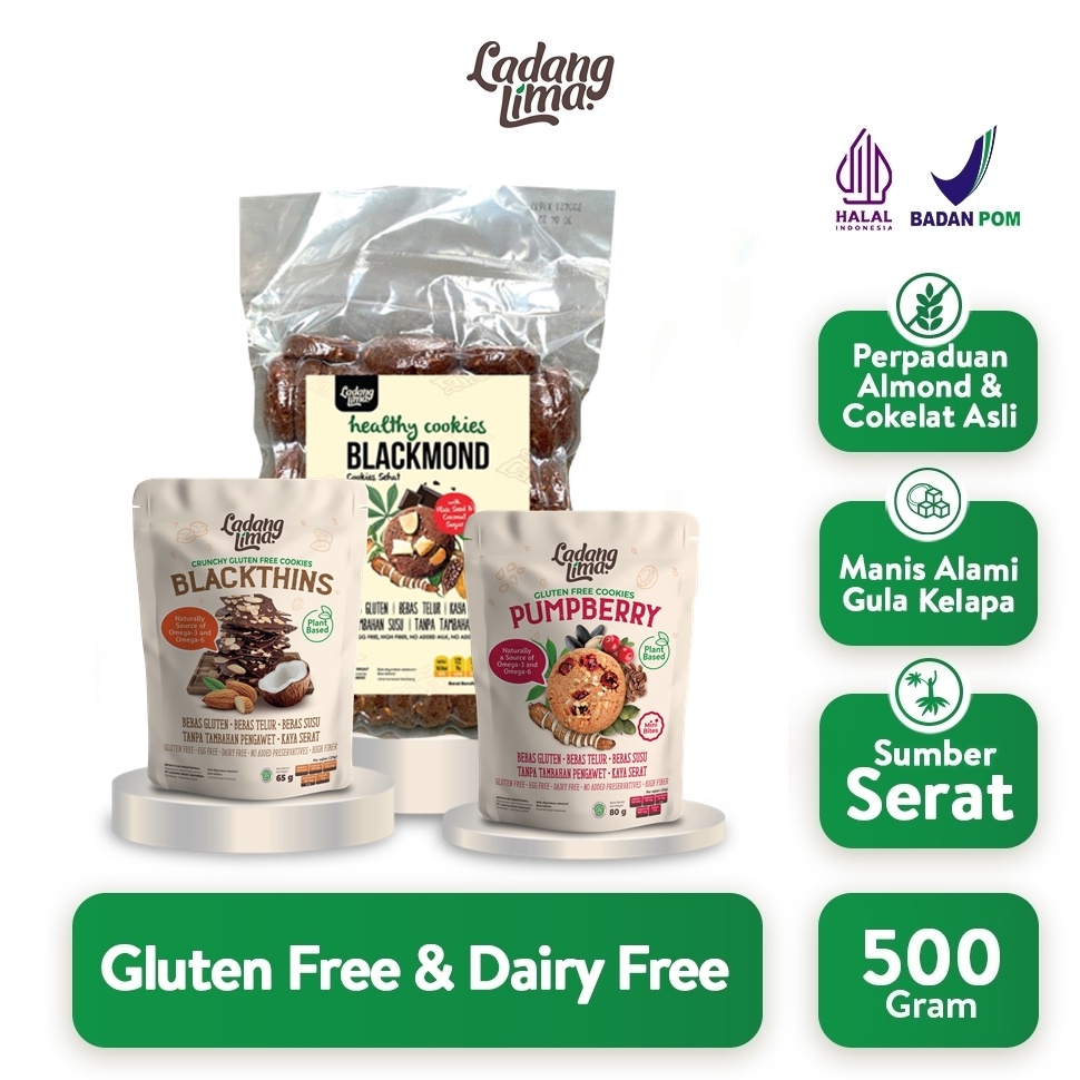 

[♢G86$] Blackmond 500g - Cookies Gluten Ladang Lima Musim Promo