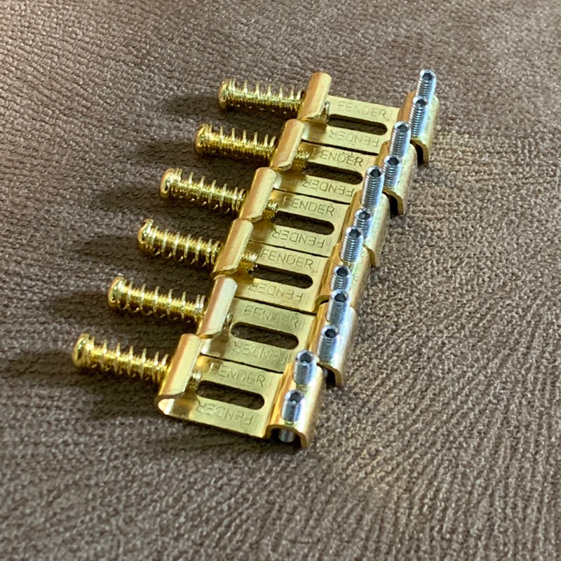 Saddle bridge For tremolo fender mexico squier style premium quality GOLD