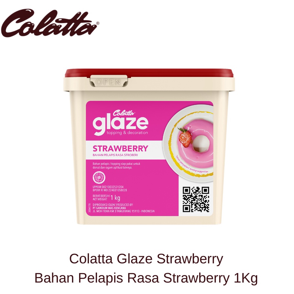 

[KODE 0VB9Y] Colatta Glaze Strawberry - Bahan Pelapis Rasa Strawberry 1Kg