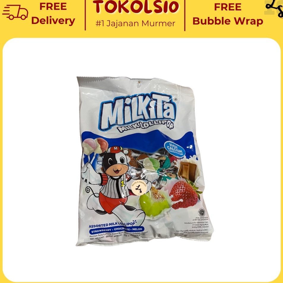 

[KODE RHFM0] Milkita Assorted Milk Lollipop Refill Isi 40 pcs Rasa Mix