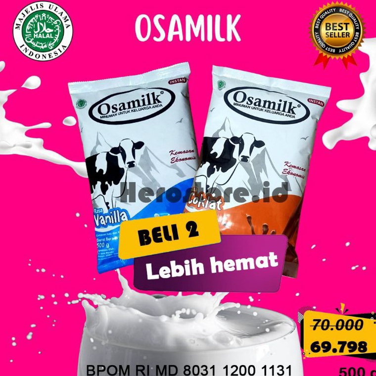 

[✲L97➤] SUSU OSAMILK ORIGINAL 100% Penggemuk Badan & Penambah Nafsu Makan 500 g Fast On