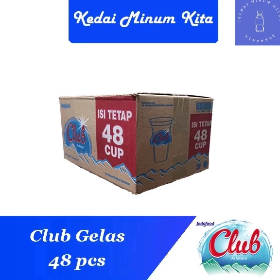 

[COD JJ50] Club Mineral Water Gelas Dus (48 gelas) ledcw