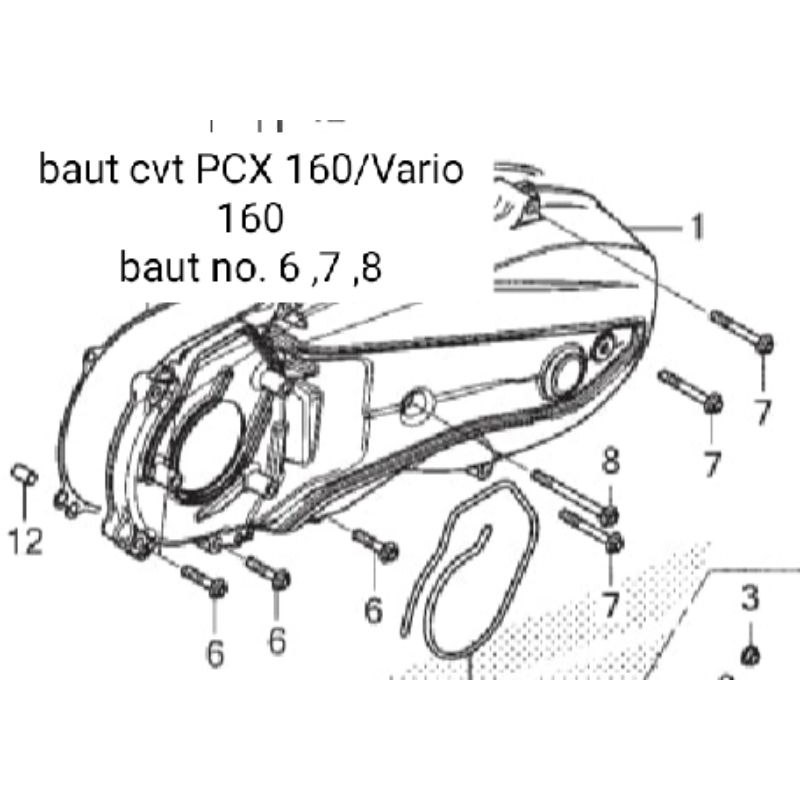 Baut cvt PCX /Vario 160