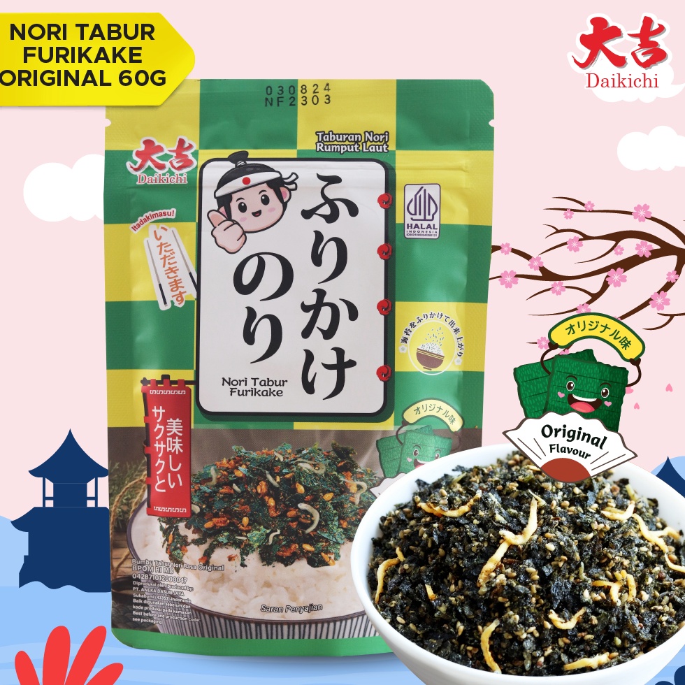 

Serb@ Murah Nori Tabur Furikake Rumput Laut Panggang Campuran Ikan Teri 60g [202]