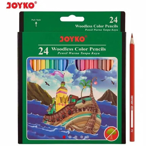 

[✯Q69&] Joyko Pensil Warna 24 Warna Panjang CP-104 [100]