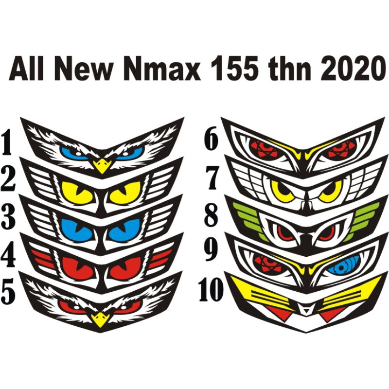 Sticker variasi lampu , stiker lampu N MAX old dan N MAX new