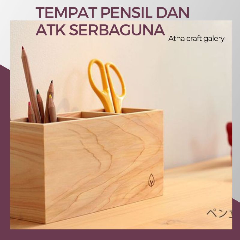 

Tempat kotak pensil peralatan Atk Serbaguna.