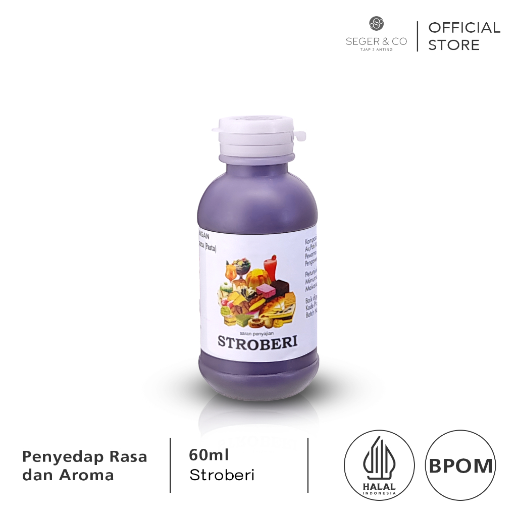 

Seger & Co Stroberi Essence Pasta Perisa Makanan 60ml Food Flavors Bahan Tambahan pangan