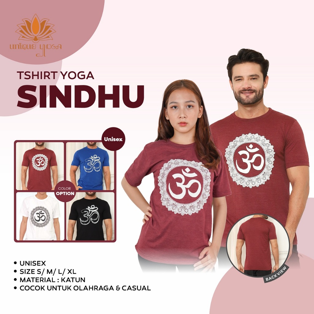 T-shirt Sindhu Yoga / Kaos Yoga / Kaos Yoga Wanita / Kaos Yoga Pria / Baju Olahraga Unisex / Kaos Se