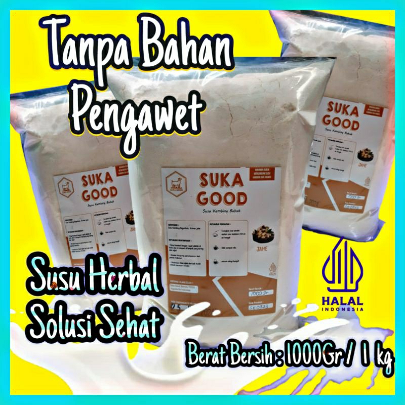 

Susu Kambing Bubuk 1kg Rasa JAHE, SUSU KAMBING HERBAL, TERMURAH Langsung Dari Produsen, Grade 2