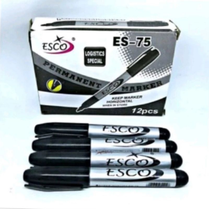 

(A221) Spidol Permanent Esco Warna Hitam(satuan)