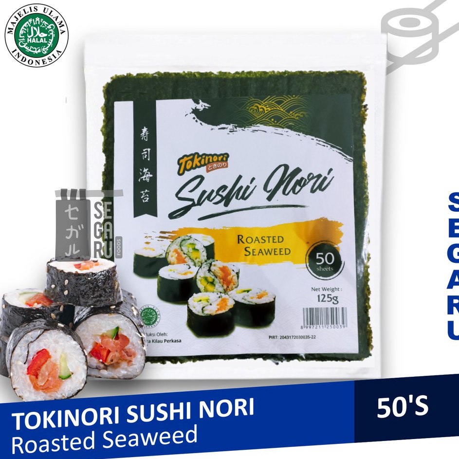 

[KODE SHJRR] Tokinori Yaki Sushi | Nori Rumput Laut Halal 50 Sheet