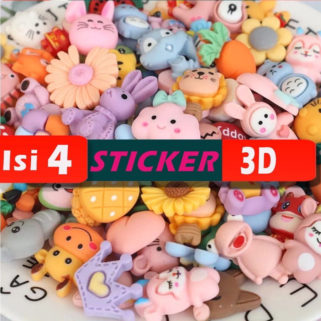 

Ideku cSticker Botol Viral 3D Aksesoris Sticker Botol Aesthetic Stiker Timbul 3D Isi 4