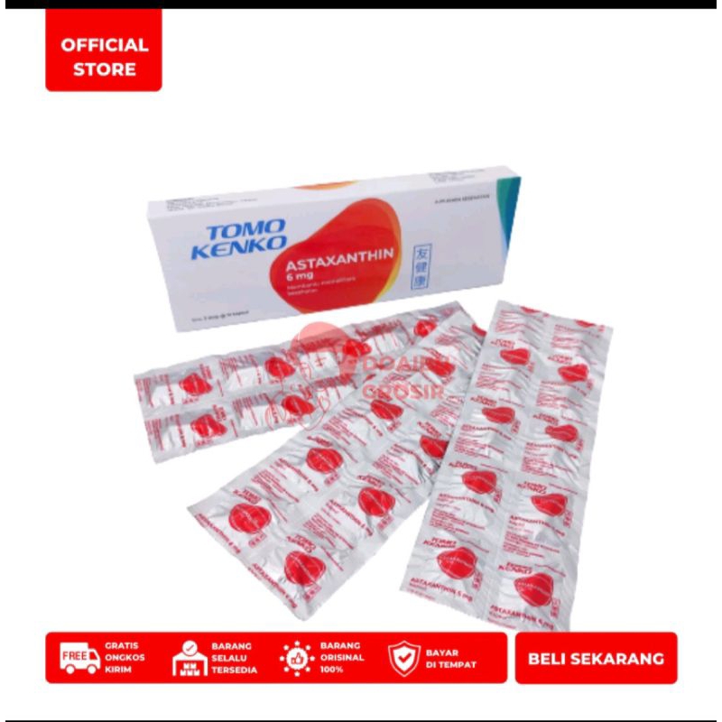 TOMO KENKO ASTAXANTHIN 6MG Vitamin Daya Tahan Tubuh