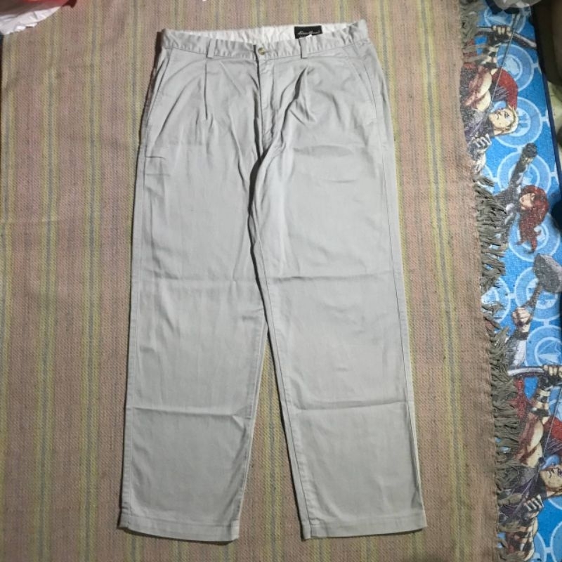 Celana Panjang Chinos Eddie Bauer Soft Grey Original Second Preloved