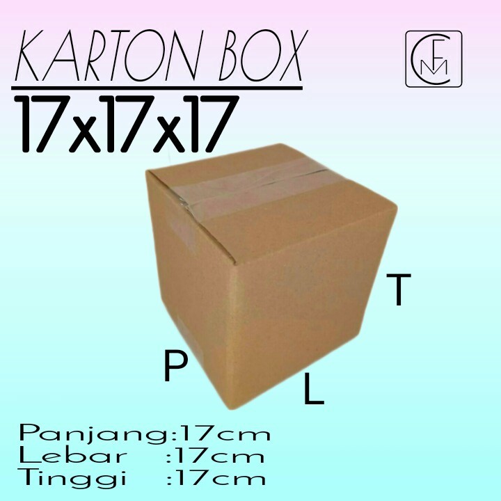 

Karton Box Ukuran 17x17x17 kardus polos kardus kecil