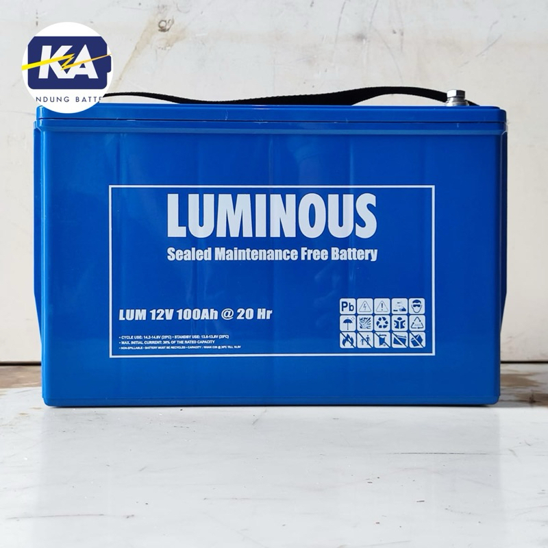 aki accu baterai VRLA deep cycle Luminous 12v 12 v 100ah 100 ah