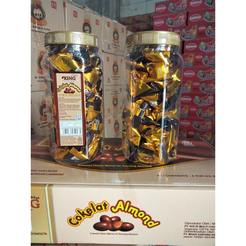 

Coklat Almond D'king isi 40 pcs 1 Toples