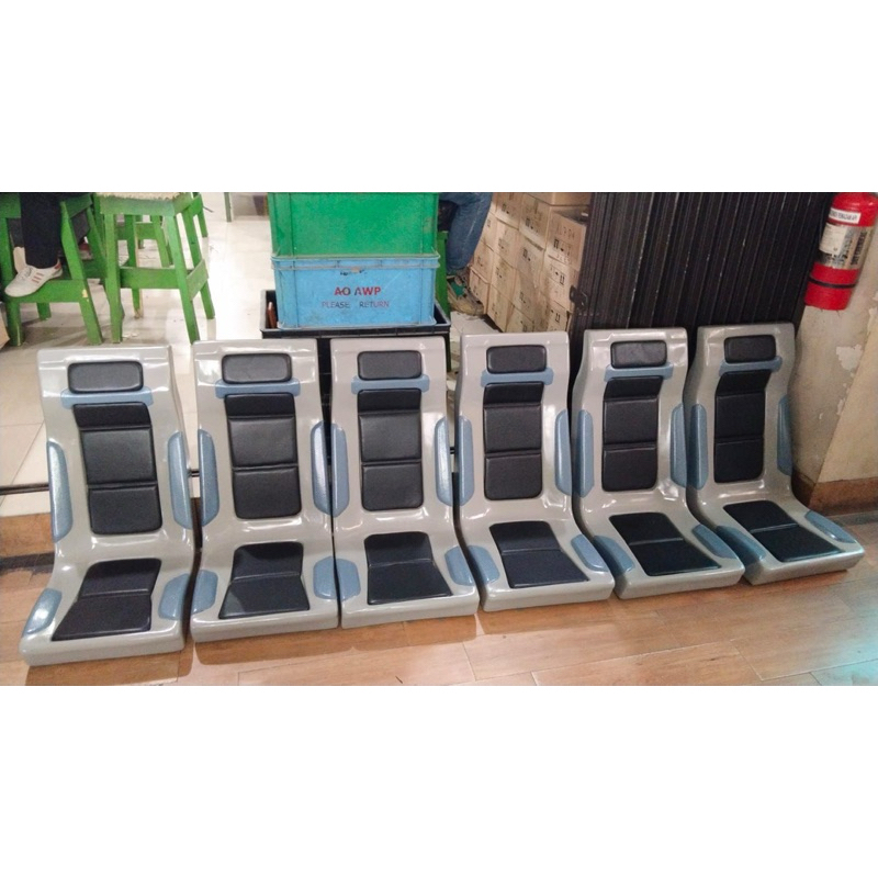 jok kursi fiber penumpang kapal elf truk bus busway design sporty