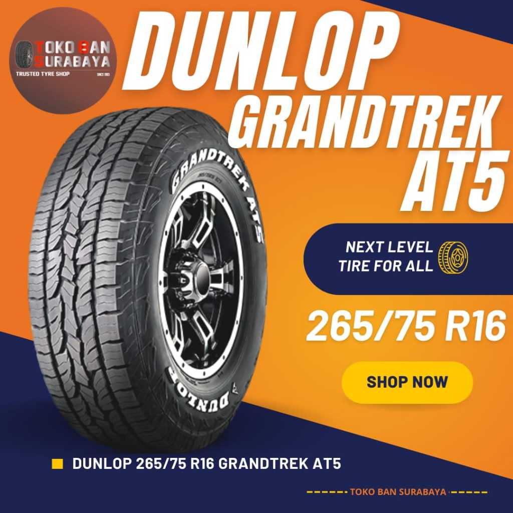 Ban Dunlop DL 265/75 R16 265/75R16 26575 R16 26575R16 265/75/16 R16 R 16 GRANDTREK AT5 AT 5