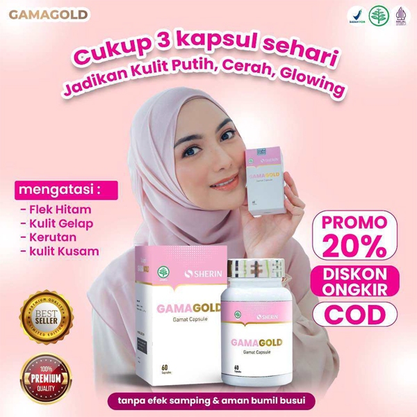GAMAGOLD - Suplemen Kecantikan Untuk Mencerahkan Kulit Wajah Dari Dalam