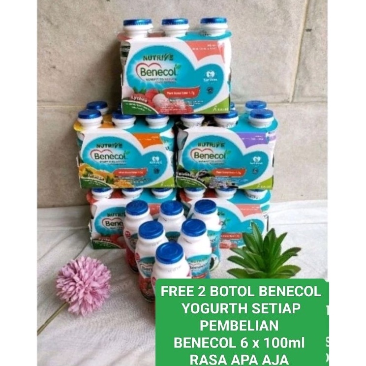 

[KODE PRODUK L6K9C7138] Nutrive benecol 6 x 100ml FREE 2 BOTOL BENECOL YOGURTH